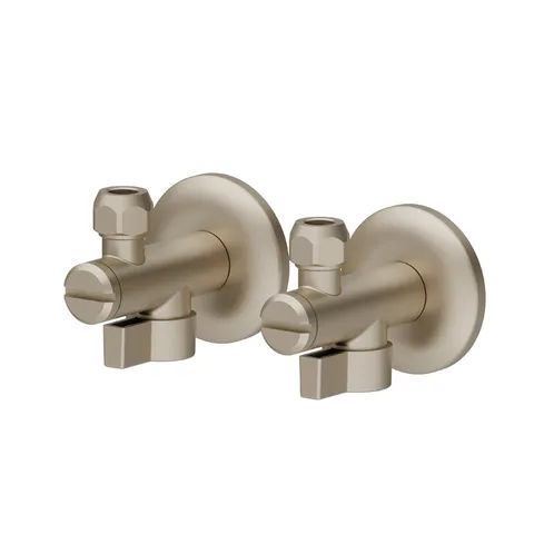 Newform  Выход из стены, шаровой кран с подключением  на  1/2” и  фильтром, цвет: gold satin