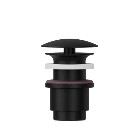 Newform  Донный клапан 1"1/4, свободный слив, для раковины без перелива, Н min 25 - max 45 мм, цвет:  mm черный матовый