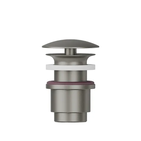 Newform  Донный клапан 1"1/4, свободный слив, для раковины без перелива, Н min 25 - max 45 мм, цвет: titanium satin