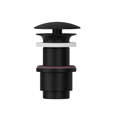 Newform  Донный клапан 1"1/4, свободный слив, для раковины без перелива, Н min 40 - max 60 мм, цвет:   черный матовый