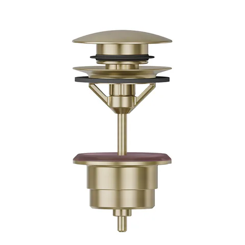 Newform  Донный клапан " клик-клак" 1"1/4,  Н min 5 - max 65 мм, цвет: PVD brushed pale gold