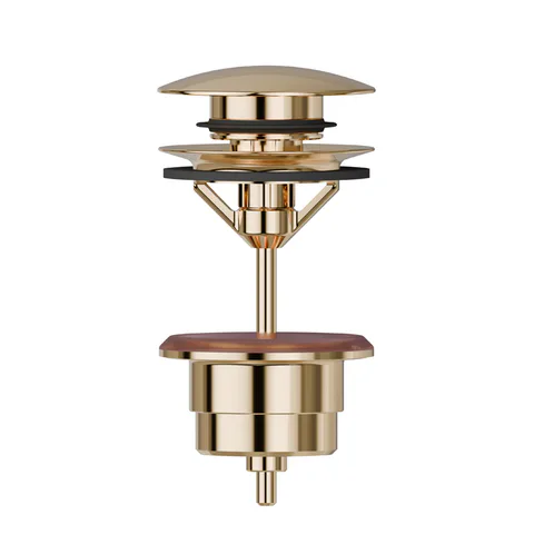 Newform  Донный клапан " клик-клак" 1"1/4,  Н min 5 - max 65 мм, цвет:  PVD glossy gold