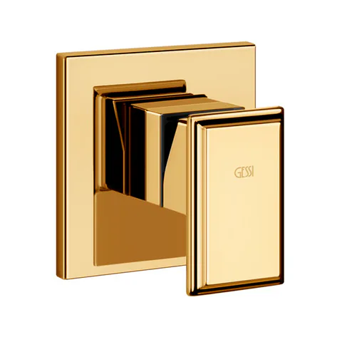 Gessi Eleganza Внешняя часть встраиваемого однорычажного смесителя для раковины, цвет: золото (НЕ производится!)