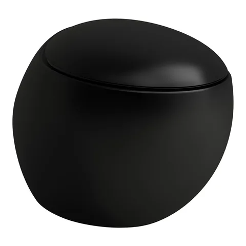 Laufen Alessi One Унитаз подвесной 585х390х355мм, безободковый, с покр. LLC, цвет: черный матовый