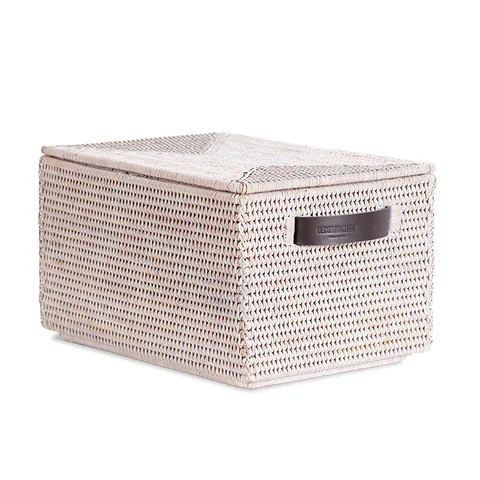 Decor Walther Basket Универсальная коробка с крышкой, цвет: Ротанг светлый