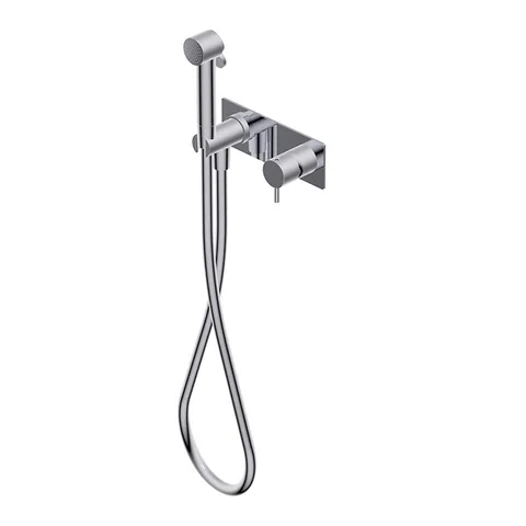 Ritmonio Toilet accessories Гигиенический душ из латуни со смесителем, внешняя часть (для встр. части PM0000F), цвет: Brushed