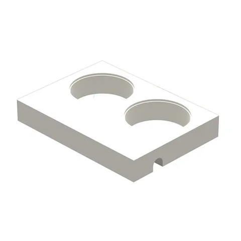 Ritmonio Brass Полочка с 2мя отверстиями для стакана или диспенсера (для использования с прутком) из Solid Surface, цвет белый