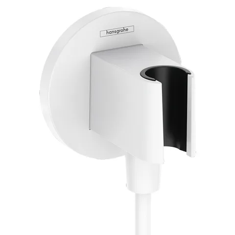 HANSGROHE FIXFIT S Шланговое подсоединение с держателем ручного душа, цвет белый матовый
