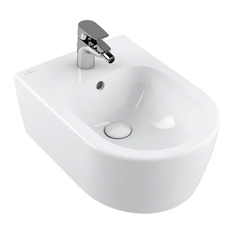 Villeroy&Boch Avento Биде подвесное 370*530*395, с 1 отв. под смеситель, цвет альпийский белый