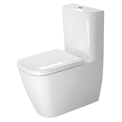 Duravit Happy D.2 Бачок с механизмом двойного смыва, хром, 6/3 л., для подключения снизу слева, 395x160мм, цвет: белый (Спец.цена из наличия)