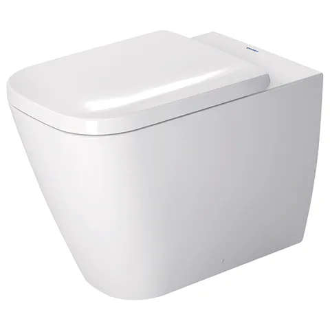 Duravit Happy D.2 Унитаз напольный пристенный вариант, для независимого подключения воды, с вертикальным смывом, включая крепление, сток горизонтальны