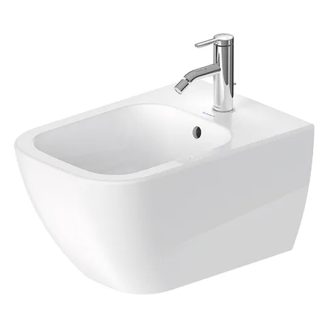 DURAVIT Happy D.2  Биде подвесное с 1 отв под смеситель, с креплением, цвет белый (Спец.цена из наличия)