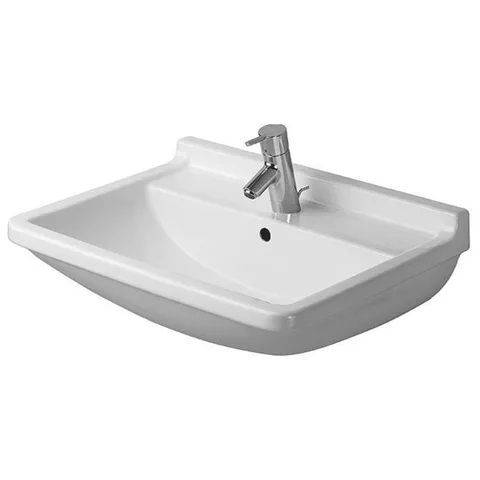 Duravit  Starck 3 Раковина подвесная 600х450 мм с 1 отв под смеситель, с переливом, цвет белый (Спец.цена из наличия)