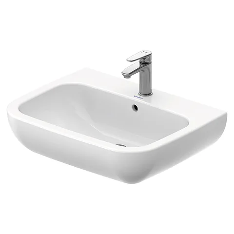Duravit D-Code Раковина  с перел., с 1 отв. под смес., 650x500мм, Цвет: Белый (Спец.цена из наличия)