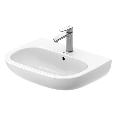 Duravit D-Code Раковина  с перел., с 1 отв. под смес., 600x460мм, Цвет: Белый (Спец.цена из наличия)