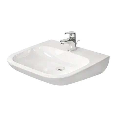 Duravit D-Code Раковина медицинский Med, без перелива, с 1 отв. под смес., 600x550мм, Цвет: Белый (Спец.цена из наличия)