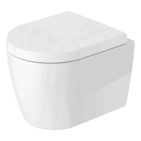 Duravit ME by Starck Унитаз подвесной укороченный Rimless 370x480мм,  вкл. крепление Durafix,  4,5л., 370x480мм, белый