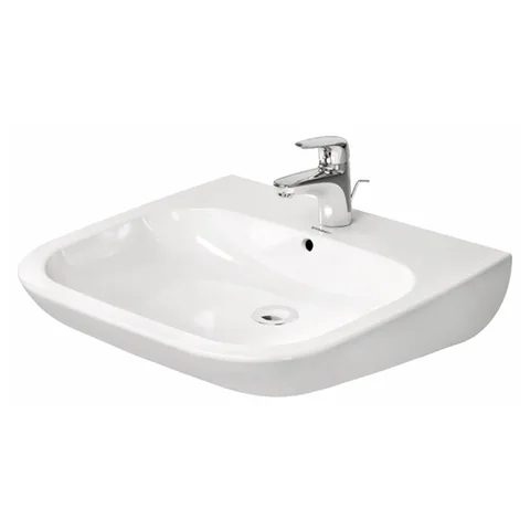 Duravit D-Code Раковина  с перел., с 1 отв. под смес., 600x550мм, Цвет: Белый (Спец.цена из наличия)