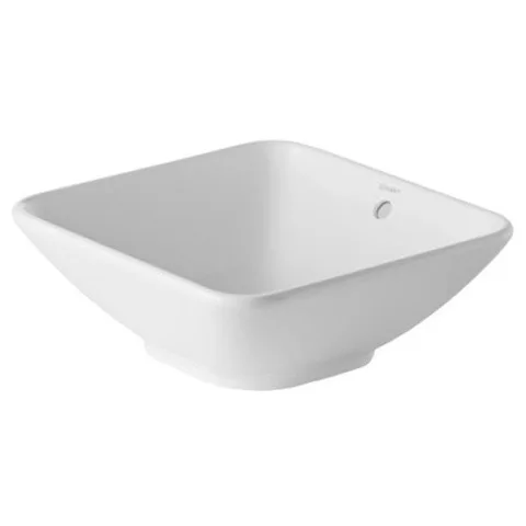 Duravit Bacino Раковина с перел.,  вкл. заглушку для перелива, хром, включая крепление, 420x420мм, Цвет: Белый (Спец.цена из наличия)