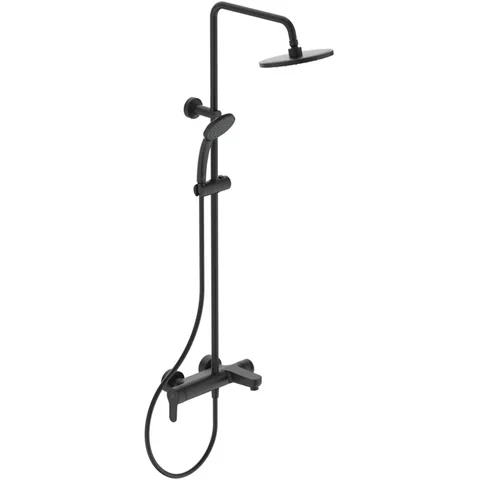 Ideal Standard Cerafine O Душевая система для ванны, ручным душем и шлангом, без термостата, руч.душ: 1 режим, верх. душ: 200 мм, цвет: чёрный матовый