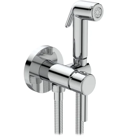 Ideal Standard Idealspray Гигиенический душ: встр. смеситель, держатель лейки, шланг 125 см, лейка - кнопка - пластик, цвет: хром