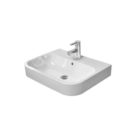 DURAVIT Happy D.2  Раковина шлифованная 65х46 см, с 1 отв под смеситель,со переливом, с креплением, цвет белый (Спец.цена из наличия)