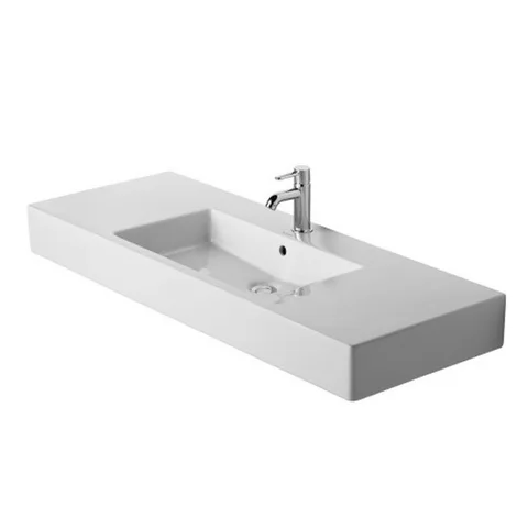 Duravit Vero Раковина для мебели с перел., с 1 отв. под смес., 1250x490мм !без упаковки!, Цвет: Белый (плохое качество раковины предупреждать клиента)