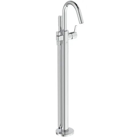 Ideal Standard Joy Смеситель для ванны, напольный, с ручным душем Stick, шланг Idealflex 125см, без A6133NU, цвет: хром
