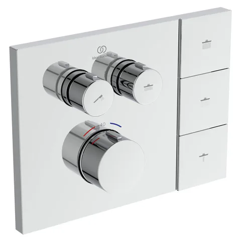 Ideal Standard Ceratherm Navigo Solos Смеситель для душа, встраиваемый, термостатический, без комплектом EASY-BOX A1000NU, цвет: хром