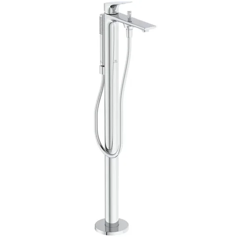 Ideal Standard La Dolce Vita Смеситель для ванны, напольный, ручной душ Stick, шланг Idealflex 125см, без A6133NU, цвет: хром