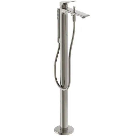 Ideal Standard La Dolce Vita Смеситель для ванны, напольный, с ручным душем, без A6133NU, цвет: PVD Silver Storm