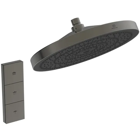 Ideal Standard Solos 3-функц.(Rain, Silkrain, SecondSkin) верхний душ 30см, цвет: PVD Magnetic Grey
