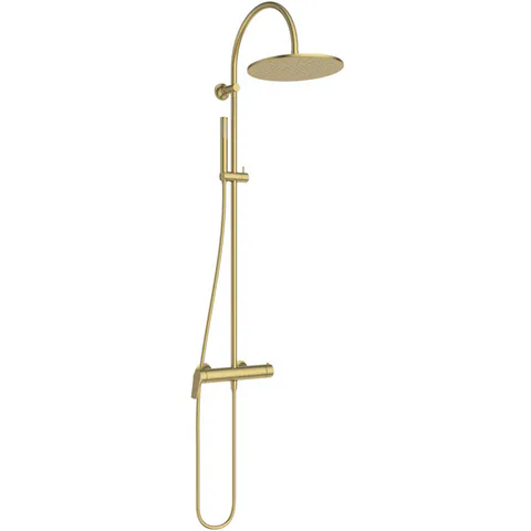 Ideal Standard La Dolce Vita Душевая стойка, смеситель  для душа, верхний душ 30см, руч.душ Stick, шланг Idealflex 175см, цвет: PVD Brushed Gold