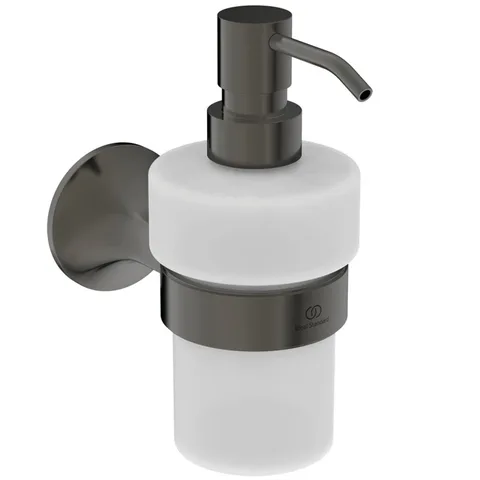 Ideal Standard La Dolce Vita Дозатор для жидкого мыла, подвесной, цвет: PVD Magnetic Grey/матовое стекло
