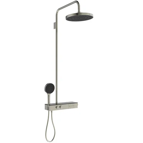 Ideal Standard Ceratherm Solos Душевая стойка, термостат, верхний душ 30см, руч.душ 13см, шланг 175см, цвет: PVD Silver Storm