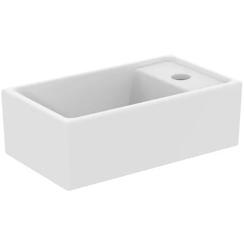 Ideal Standard i.life S Раковина 370х210xh120 мм, подвесная, с отв. под смес. справа, без перелива, без крепежа, цвет: белый матовый