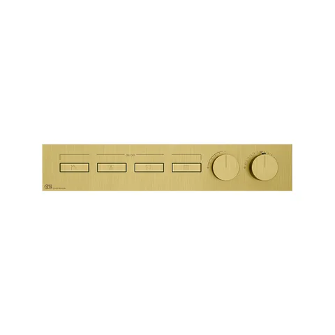 Gessi Hi-Fi Термостат для душа, с включением до 4 источников одновременно (внешняя часть), цвет: Gold Br. PVD