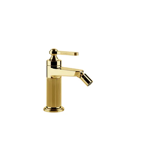 GESSI VENTI20 Смеситель для биде на 1 отверстие, однорычажный, в комплекте с донным клапаном, цвет Gold PVD