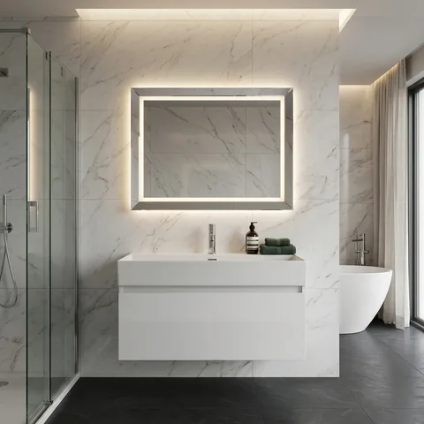 Ideal Standard Extra Раковина 815х450хh150 мм, накладная/подвесная прямоугольная, с переливом и 1м отв. под смес., и крепежом, цвет: белый глянец