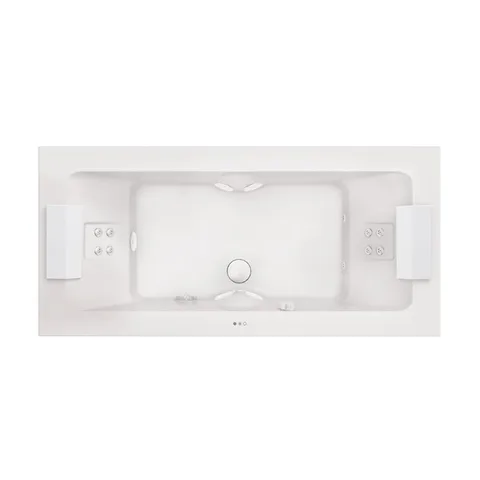 Jacuzzi Sharp Double  Ванна Rainbow&Clean System 190x90x57см, гидромассажная, свободностоящая,  без панелей,без смесителя, цвет: белый/хром
