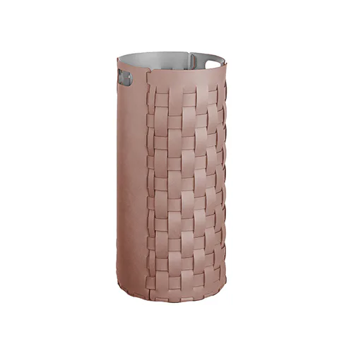 ADJ Круглая корзина для белья, D33x68 см., цвет: пепельная роза/устричный
