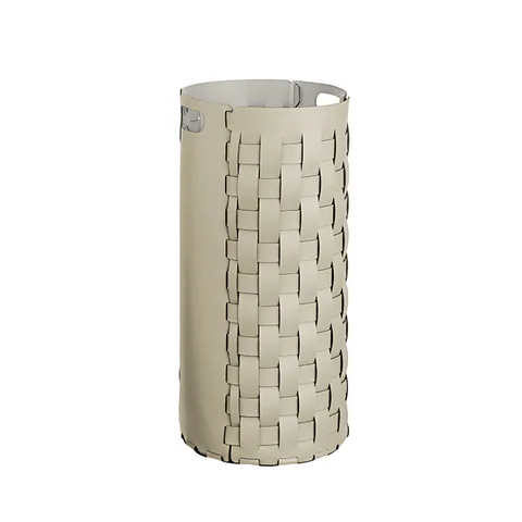 ADJ Круглая корзина для белья, D33x68 см., цвет: панна котта/белый