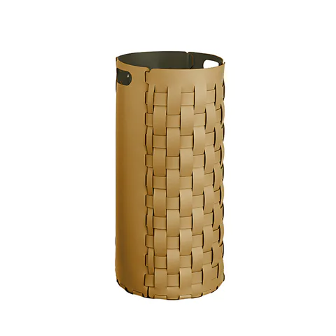 ADJ Круглая корзина для белья, D33x68 см., цвет: горчичный/оливковый