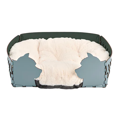 ADJ Лежанка Dog, 45х30хН15 см., цвет: небесный/эвкалипт