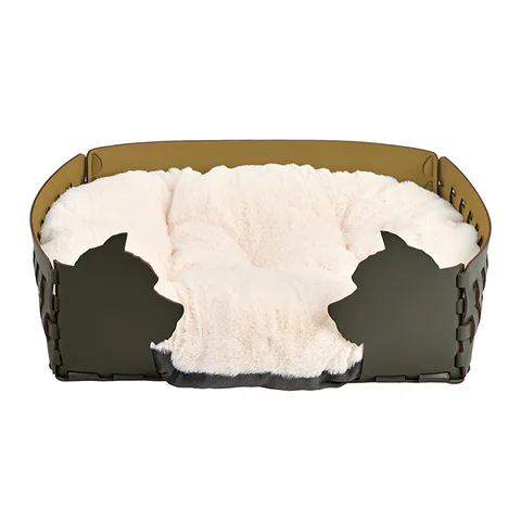 ADJ Лежанка Dog, 45х30хН15 см., цвет: оливковый/горчичный