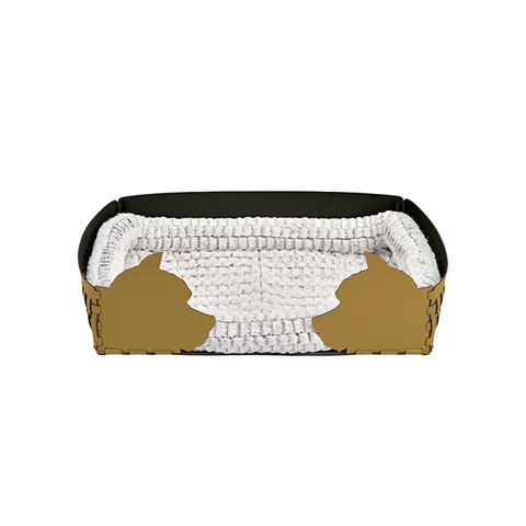 ADJ Лежанка Dog, 60x42xH15 см., цвет: горчичный/оливковый