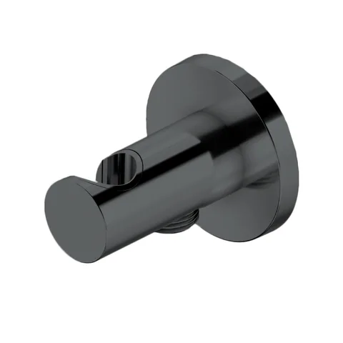 Ritmonio Shower  Вывод для воды с держателем для ручной лейки, цвет Brushed Black Chrome
