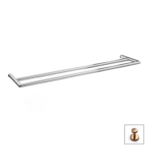 3SC Guy & Guy Полотенцедержатель двойной 60хh1,5х13 см, цвет Warm Brushed Bronze PVD