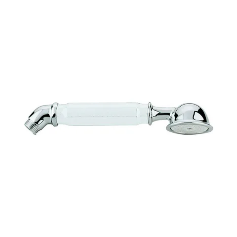CISAL Shower Лейка душевая ручная с одним типом струи, цвет хром, ручка белая