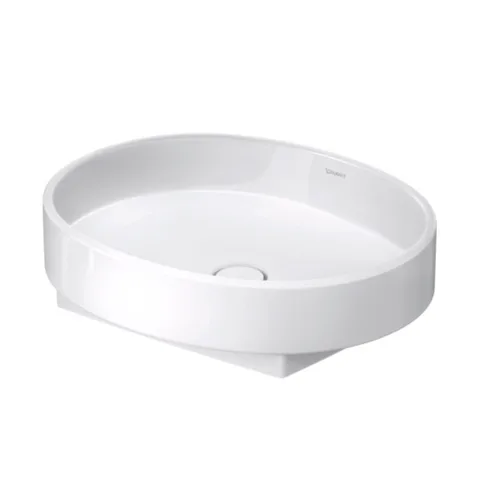 Duravit Balcoon Раковина накладнаяа 550x450 мм, DuraShield защита от микробов и грязи, без перелива, с д/к с керамикой, белая сатин матовая (Спеццена)